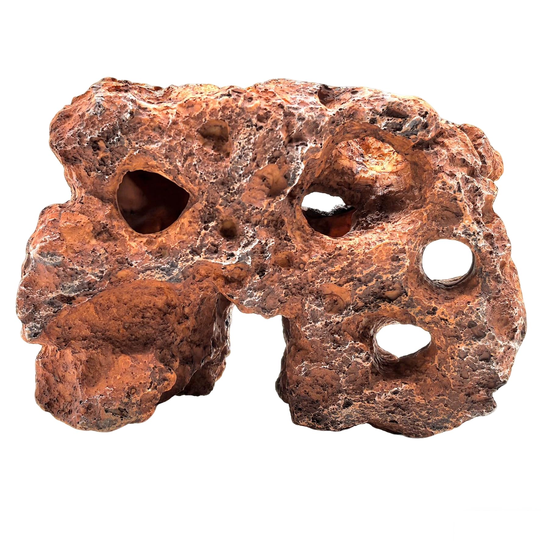 M2cbridge Large Aquarium Resin Holey Rock Decorations Hideouts Mountain Hideaway Caves Aquascaping (Color A)