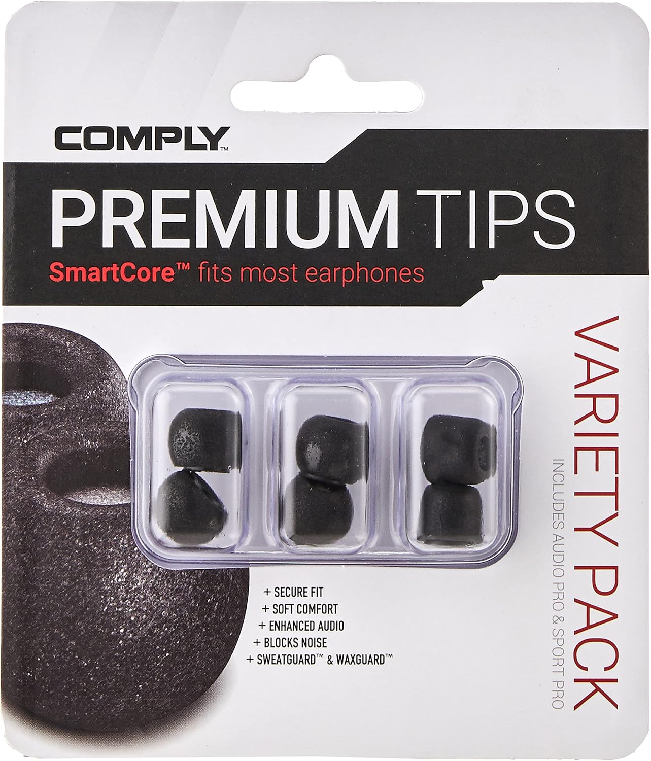 COMPLY 290610111 SmartCore Variety Pack Premium Memory Foam Earphone