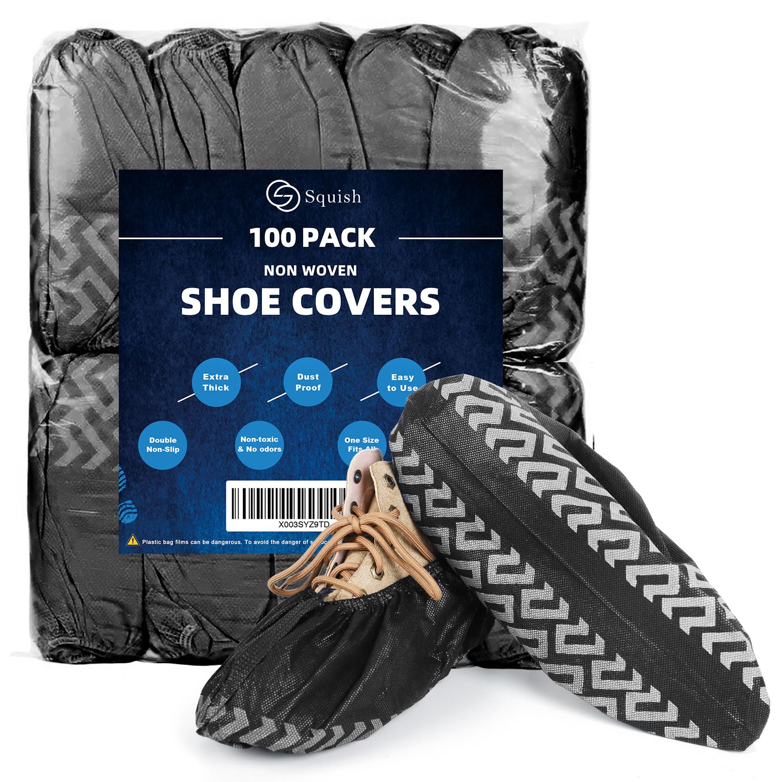 Boot Covers Disposable 200-Pack Disposable Shoe Covers – Non-Slip