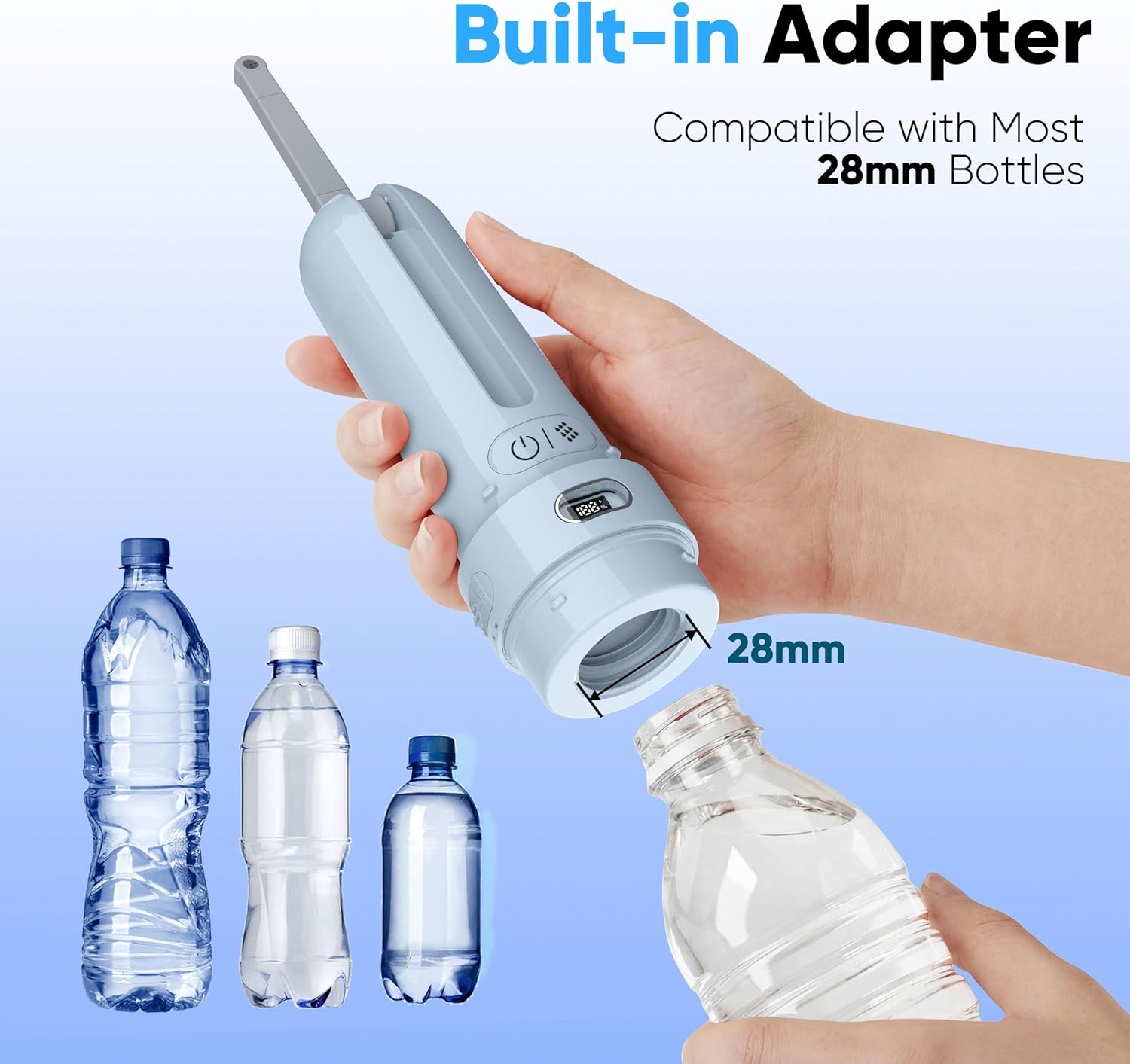 Portable Bidet for Travel | Bathroom - Rechargeable Electric Bidet Sprayer with 3 Pressure | Waterproof for Ultimate Personal Hygiene Cleaning at Home Office and Camping (Blue)