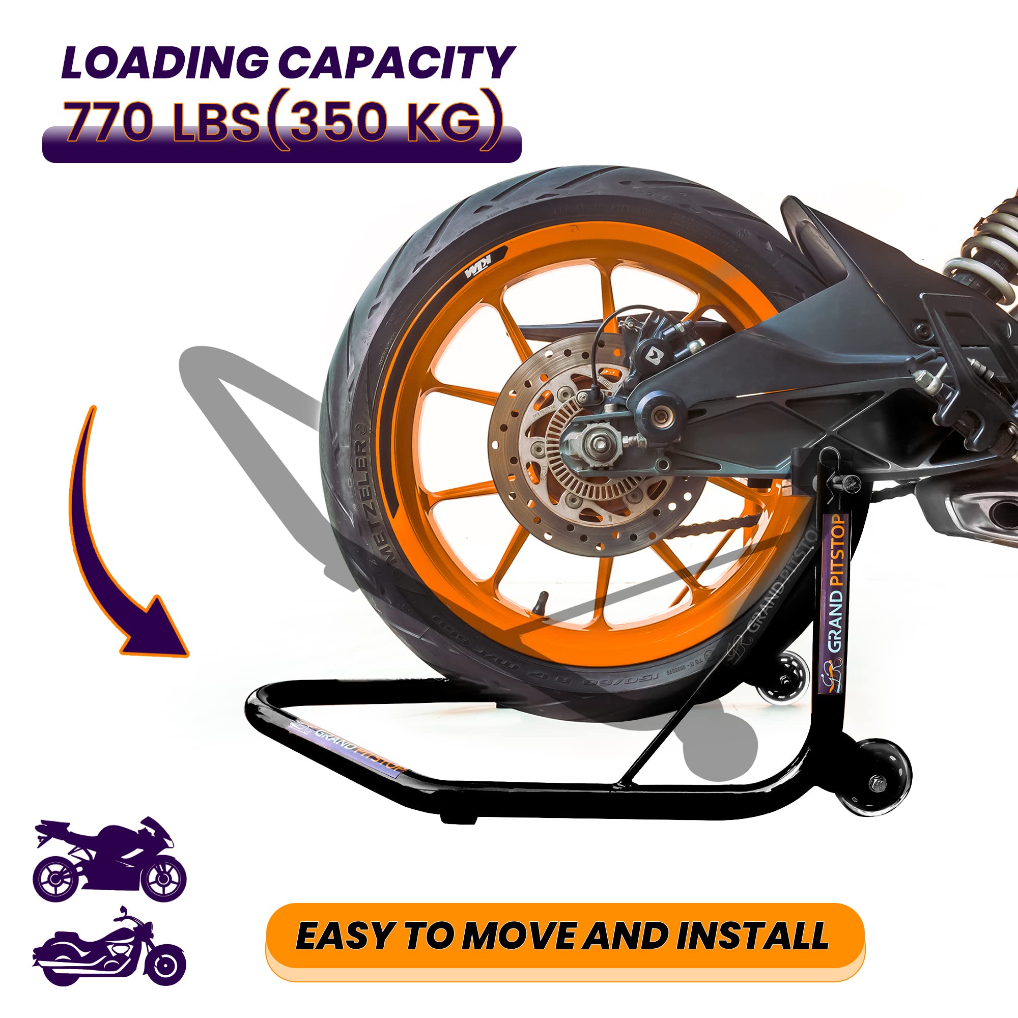 Soporte Trasero Elevador Para Moto O Enduro, Ajustable Con Dos Ruedas, Fácil De Usar, Marca Xtron, De Acero