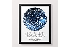 Custom Star Map, Father's Day Gift Idea From Daughter