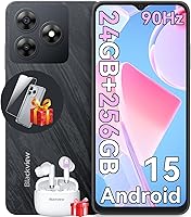 Vista 10 de Blackview Shark 6 teléfonos Android desbloqueados 5G (2025), teléfono celular Android 15 desbloqueado, pantalla de 6.88 pulgadas 120Hz, 24 GB+128