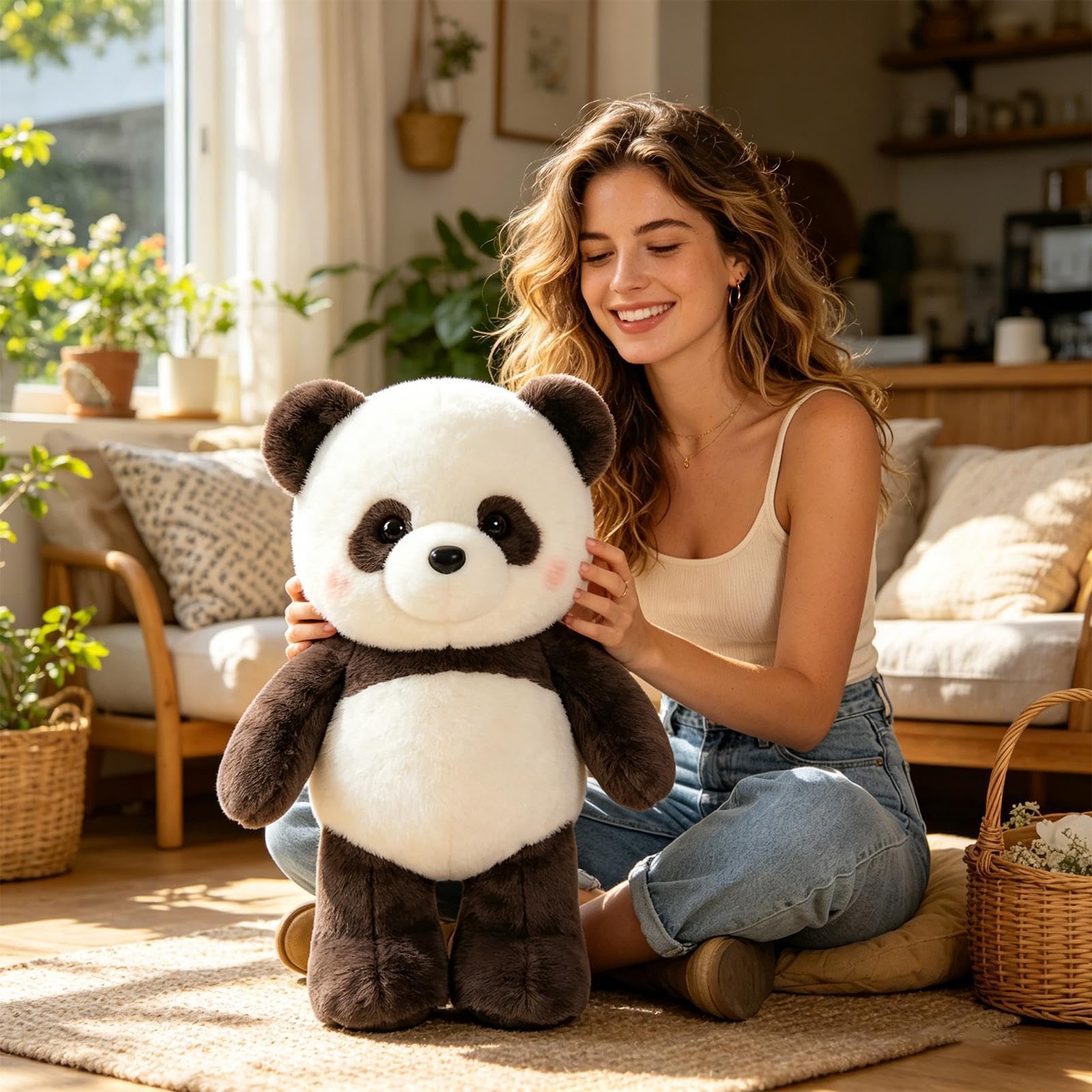 Peluche De Panda Corredor, Lindo Peluche De Panda Corredor, Peluches Interactivo De Pandas Patas Que Se Mueven, Aliviar El Estrés S-uave Peluches De Pandas Corredors Almohada, Para Niños Adultos