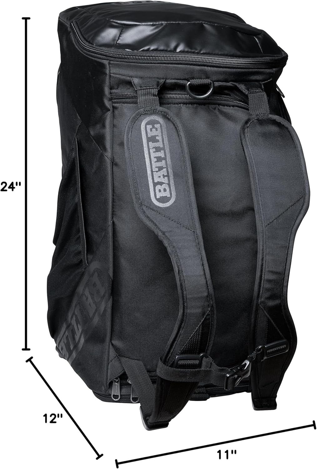 Battle Sports Vault Duffle Bag - Gym Duffle Bag with Vented and Expandable Pockets, Adjustable Shoulder Straps, Top Grab Handle, Made with Durable Material, Football Accessory, Gym or Carry On Bag - Image 9