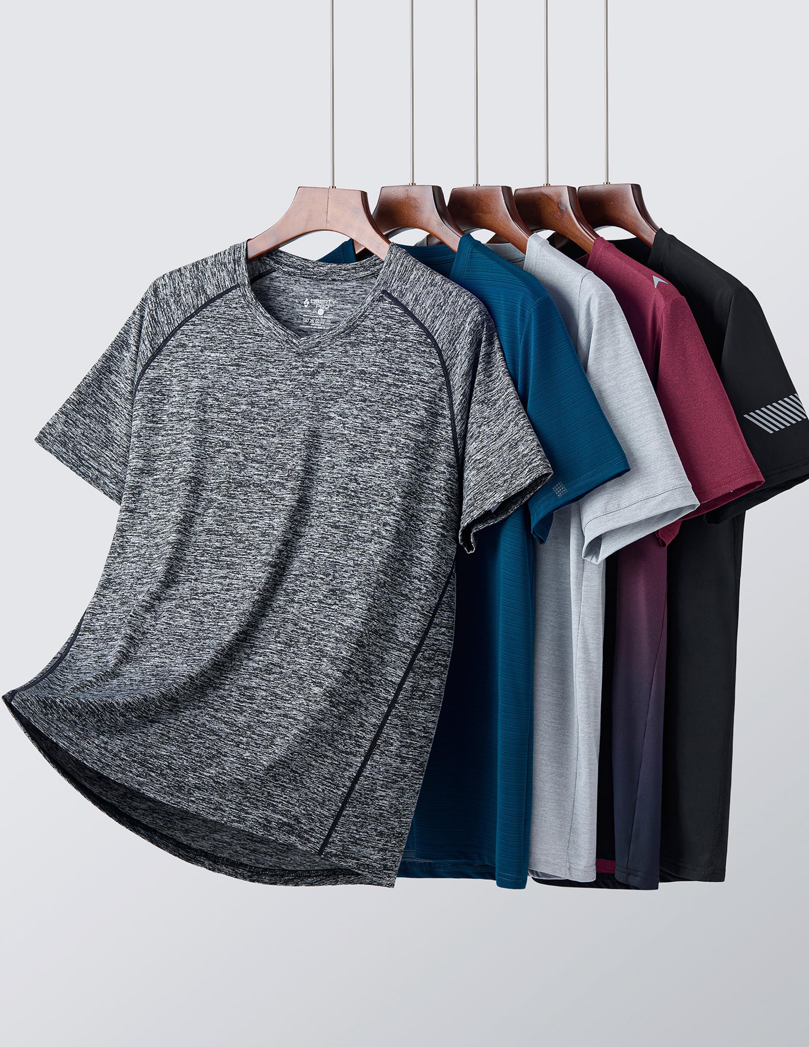 Liberty Pro Herren Dry Fit V Neck Short Sleeve T Shirts T-Shirt