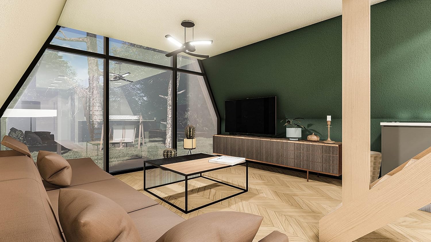 A Frame Cabin House Plans with loft 16x30 Cottage Building Drawings