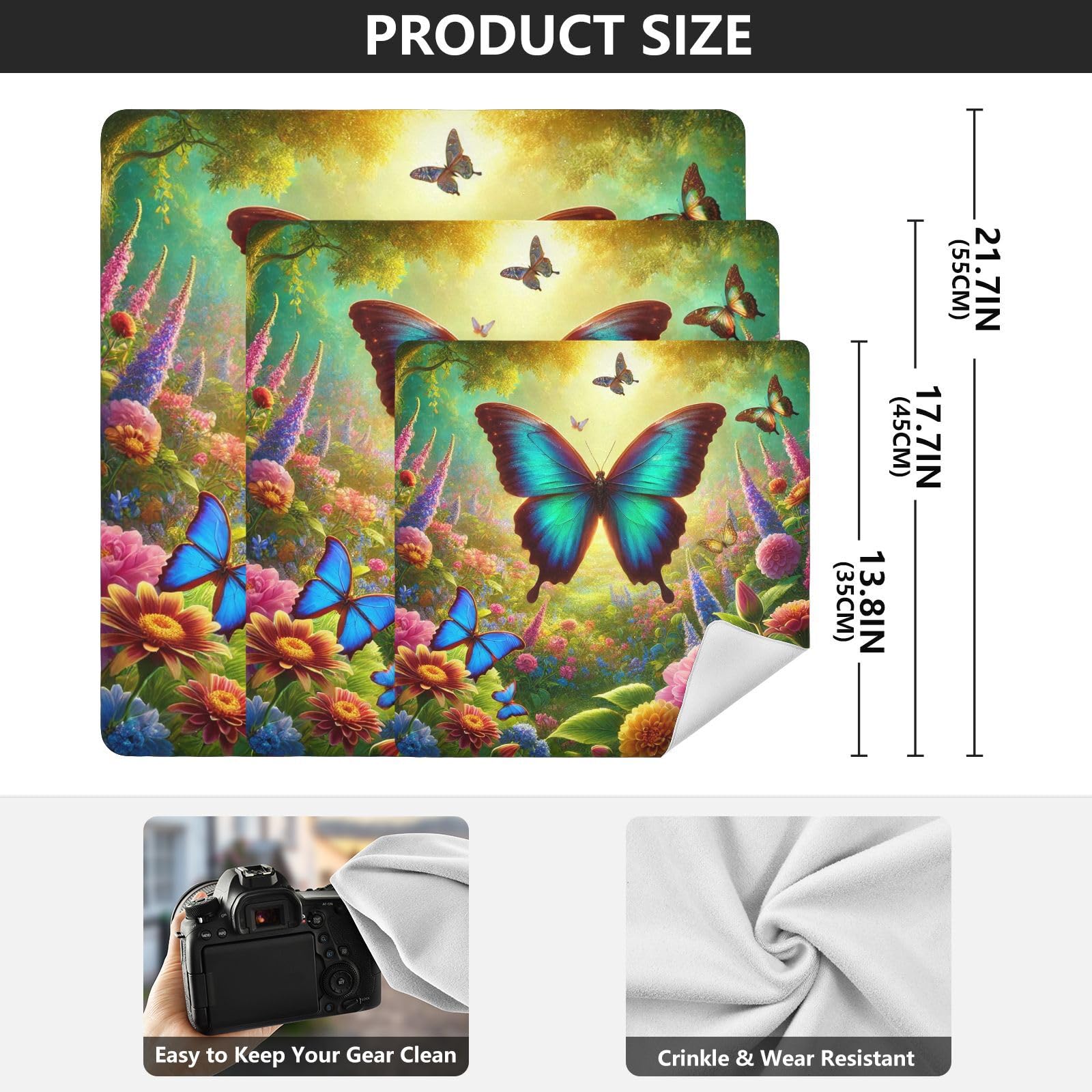 Butterflies Garden Yellow Camera Lens Wrap 21.7