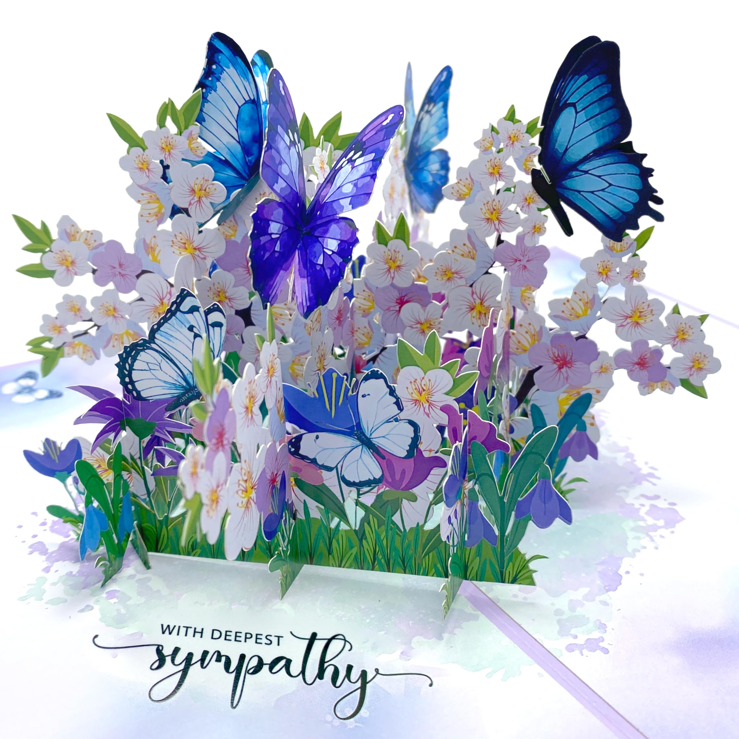 Paper With Deespest Sympathy Pop Up Greeting Card, With Deepest Sympathy Card Loss of Pet, Mom, Mother, Father, Dad,Child, Grandma, Thinking Of You Card, Sympathy Quilling Card for Loved One with