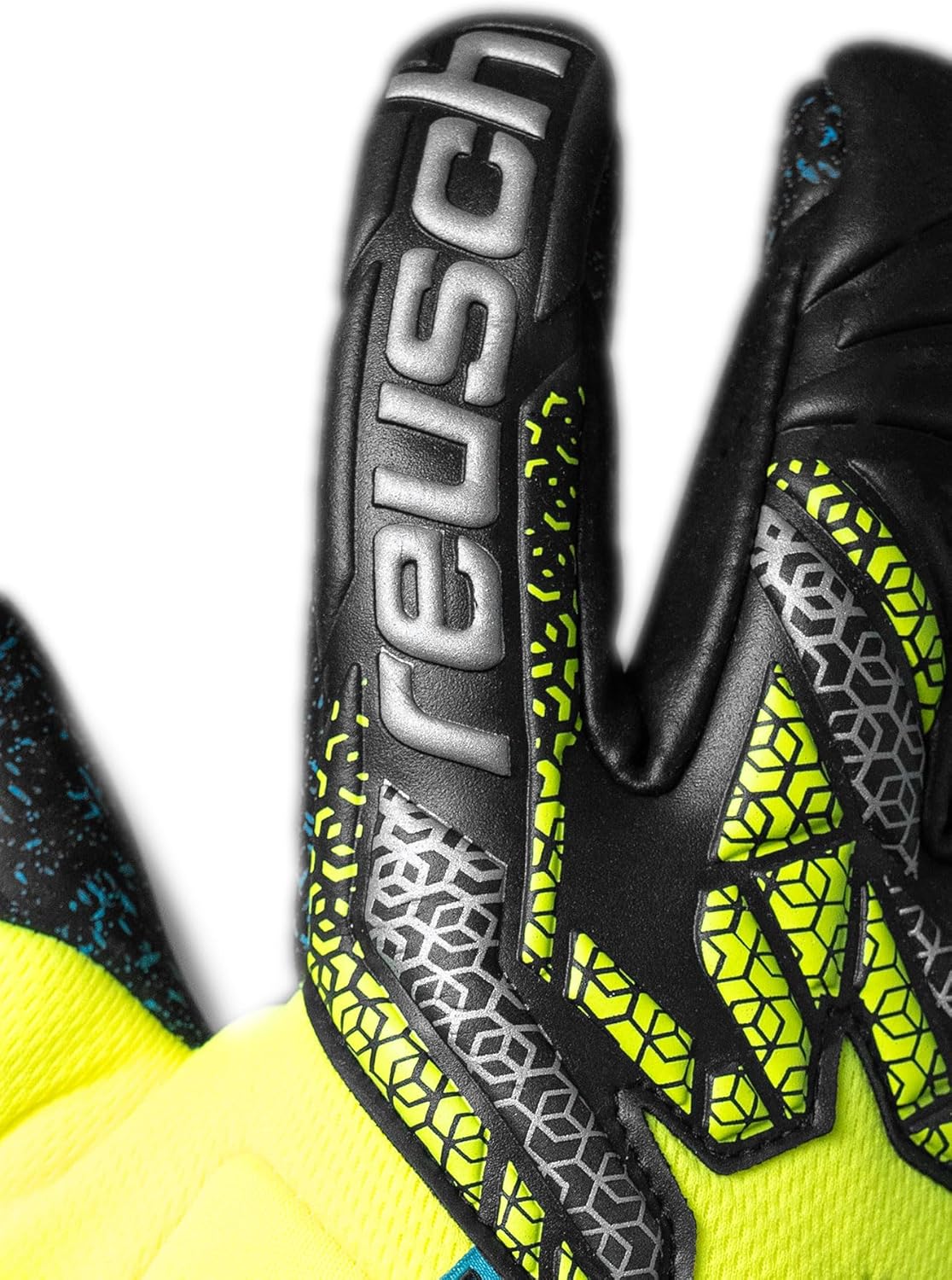Reusch Attrakt Fusion Guardian Goalkeeper Gloves, Safety Yellow/Silver/Black, Size 8