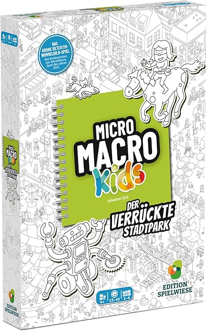 Edición Patio de juegos, MicroMacro Kids: El parque de la ciudad loca, juego familiar para jóvenes detectives, emocionante aventura de objetos ocultos, promueve el trabajo en equipo y la creatividad,