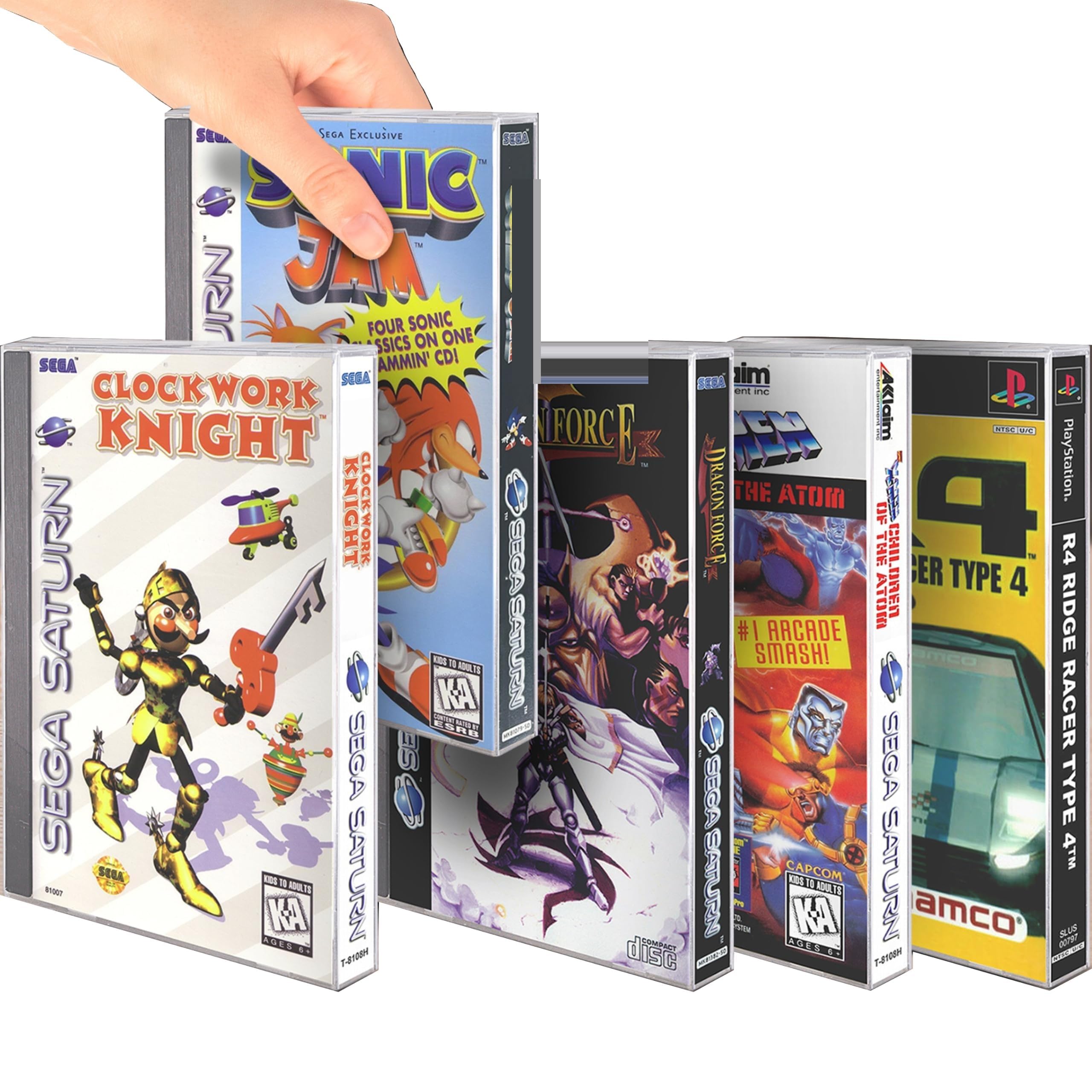EVORETRO Video Game Box Protector for PS1, Sega CD, Saturn LongBox Games