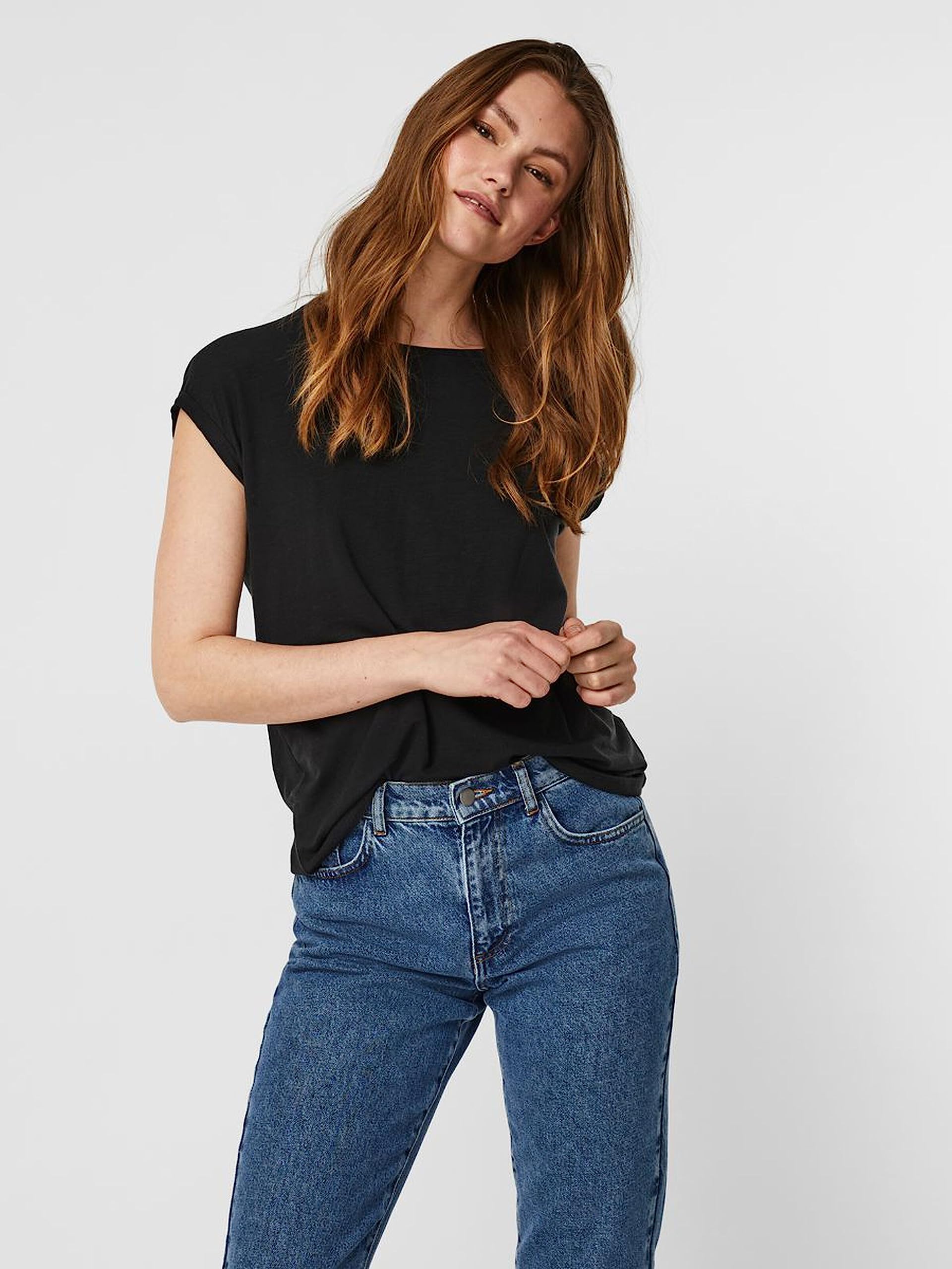 Vero Moda Vmava Plain SS Camiseta Mujer (Pack de 5)