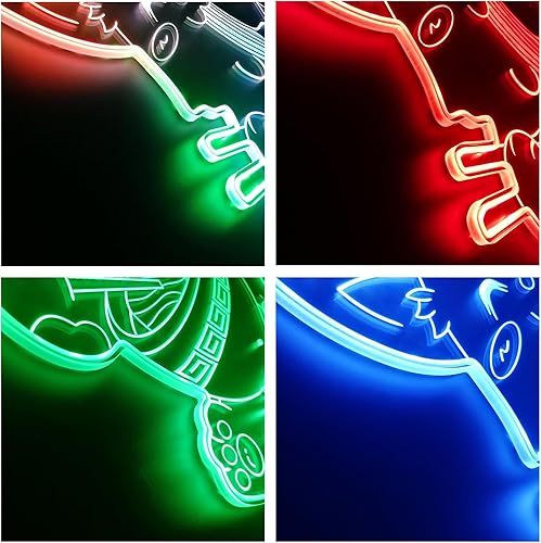 Miniatura 4 de ADVPRO Ramen Japan Cat Instant Noodle RGB Dynamic Glam LED Sign - Forma de corte a borde - Decoración de pared inteligente 3D - Iluminación dinámica