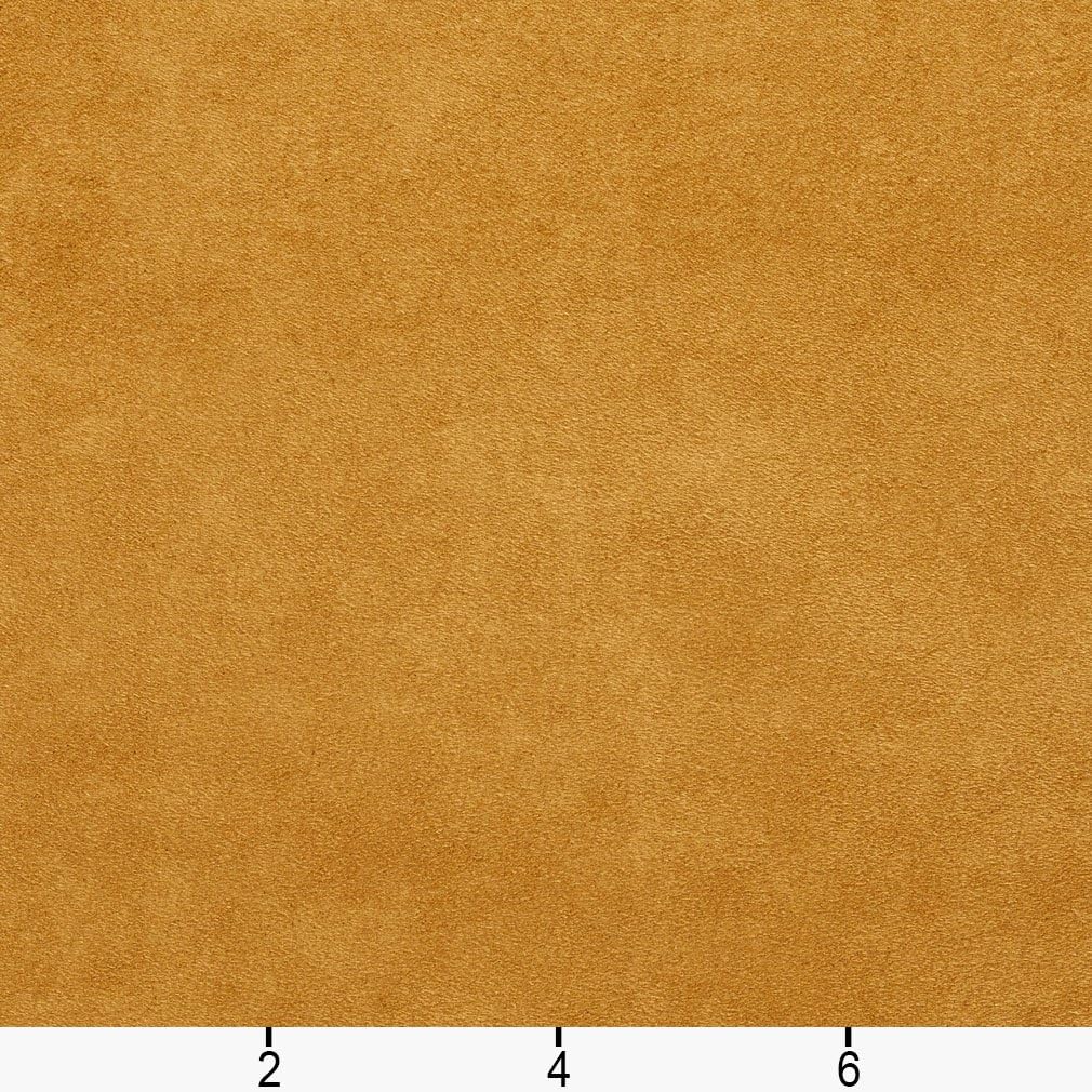 Gold Solid Microsuede Microfiber Suede Ultra Durable Upholstery Grade Fabric by The Yard - SKU: Dotson Cashew