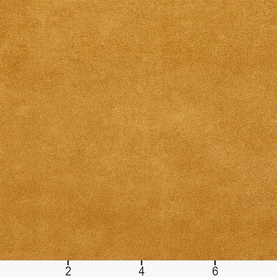 Gold Solid Microsuede Microfiber Suede Ultra Durable Upholstery Grade Fabric by The Yard - SKU: Dotson Cashew