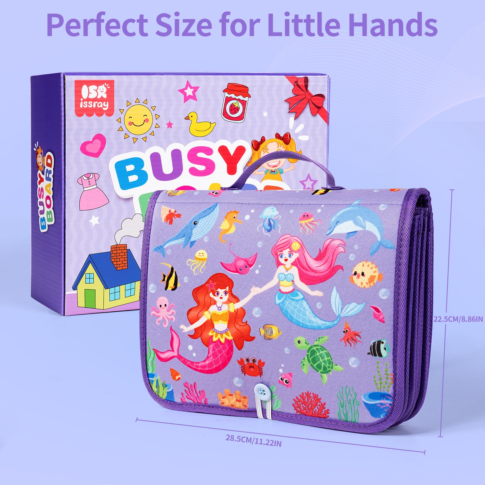 Tablero de actividades para niños pequeños, libro Montessori, regalo de cumpleaños para niñas, relleno de canasta de Pascua, libro de actividades de 12 páginas, juguetes sensoriales de aprendizaje 24