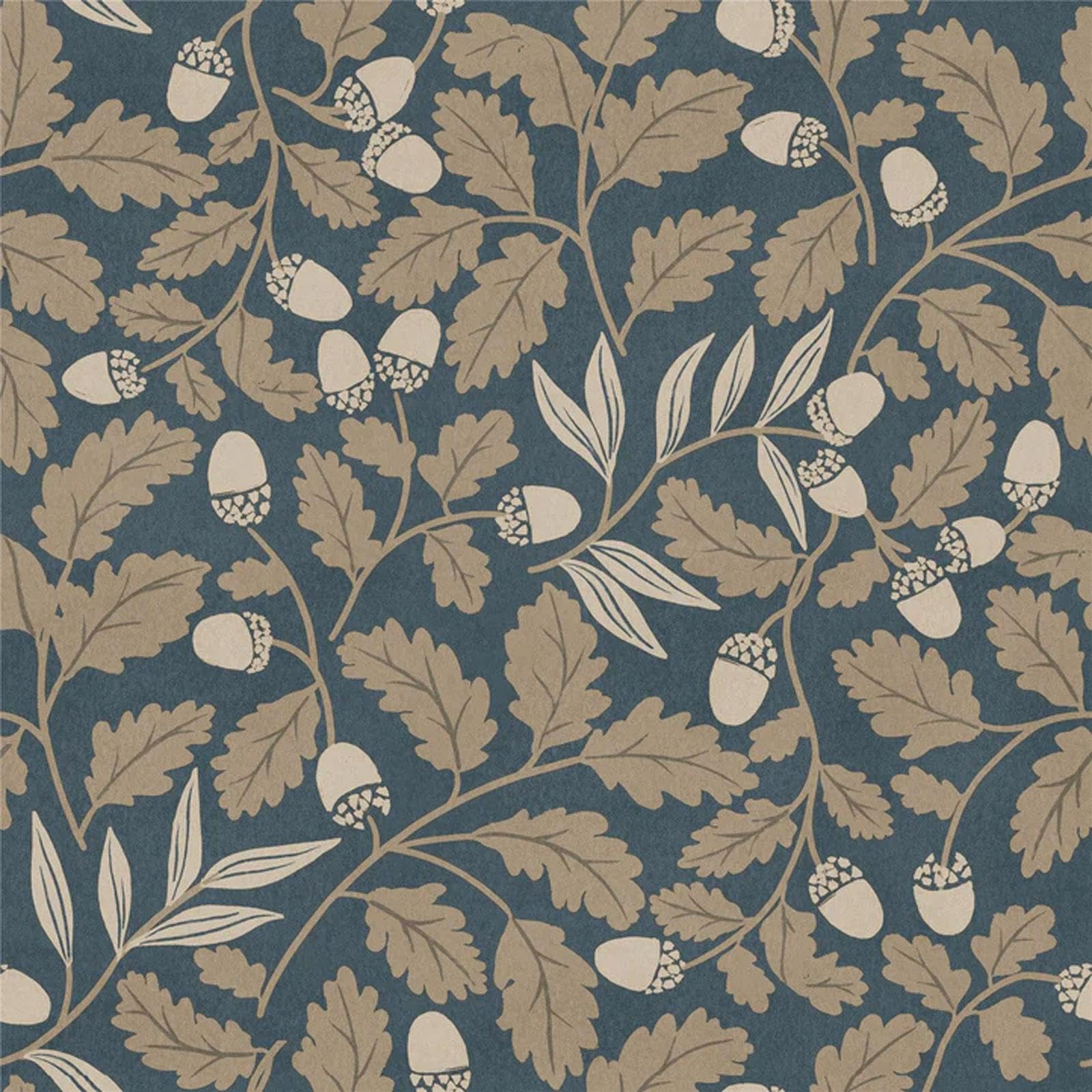 Arthouse Acorn Trail Navy Wallpaper