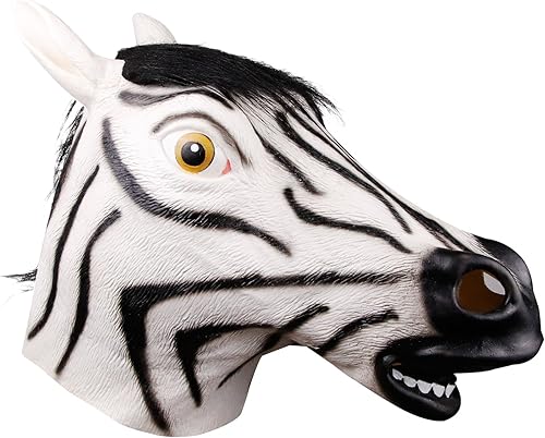 Miniatura 2 de Waylike - Máscara de cebra para disfraz de Halloween con diseño de animales