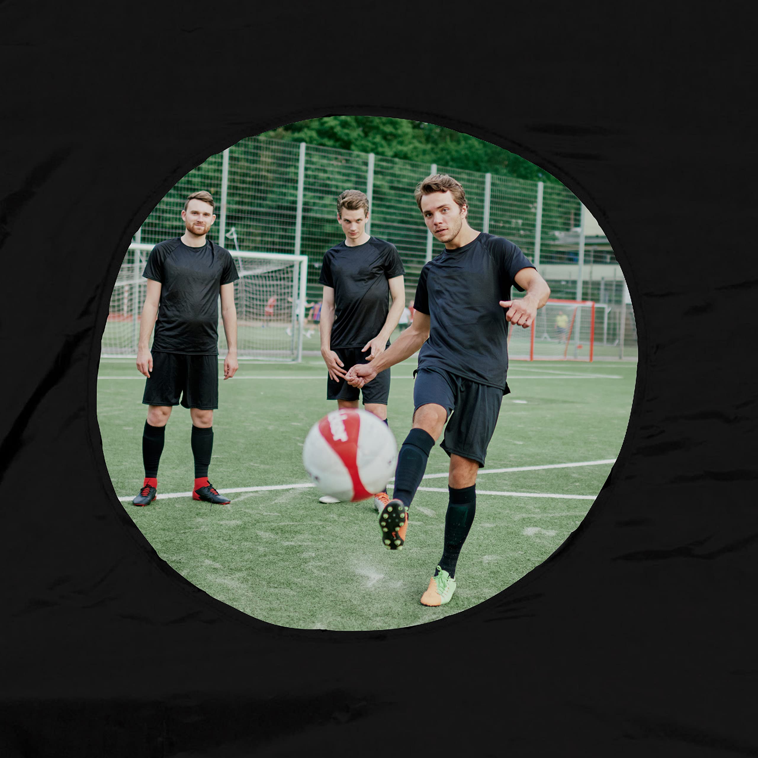 HUDORA Fußballtor Trainer mit Torwand - robustes Outdoor Fußballtor für Kinder & Erwachsene - Torwand mit zwei verstärkten Schusslöchern - wetterfestes Fußballtor für Training & Freizeit
