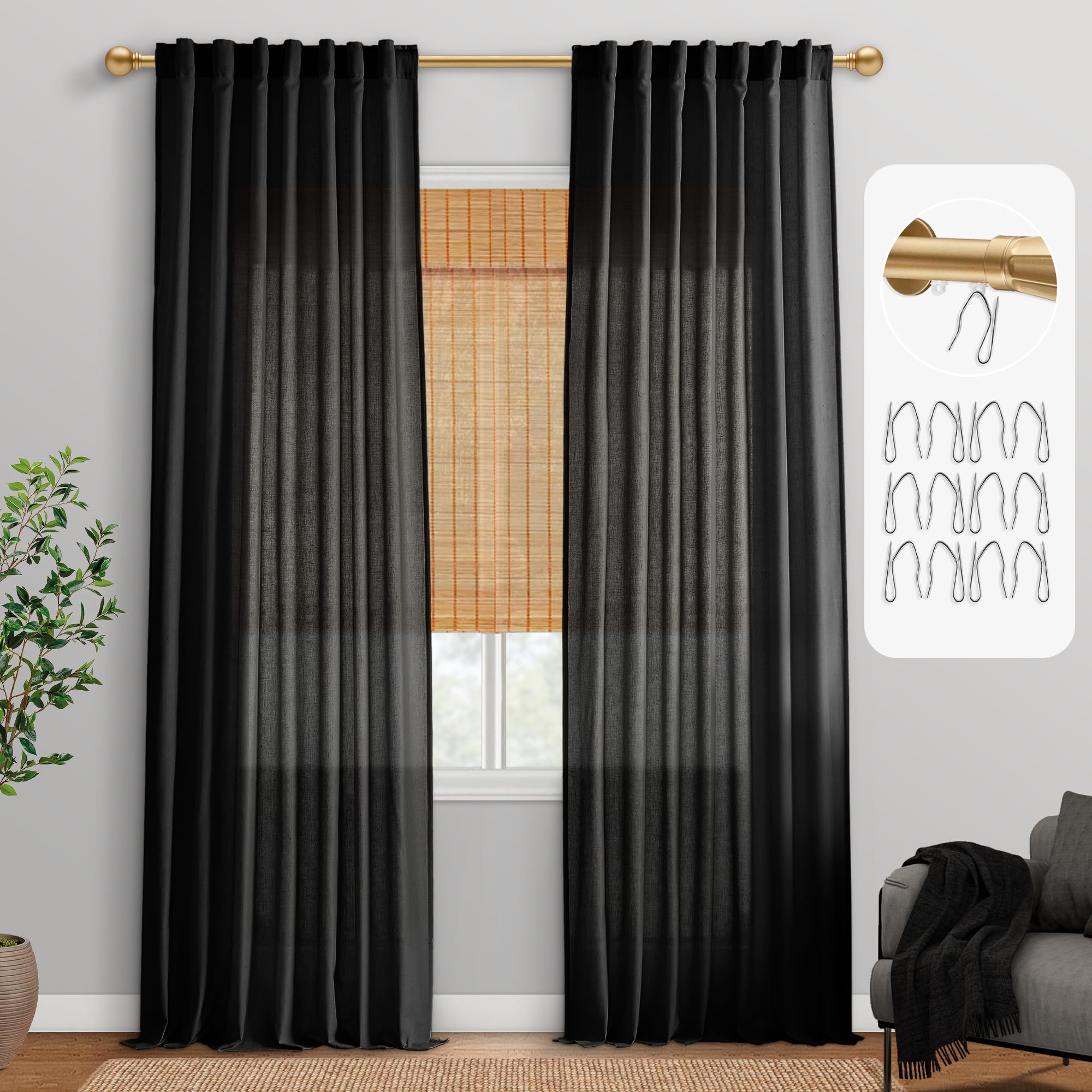 Sheer Black Curtains — free download
