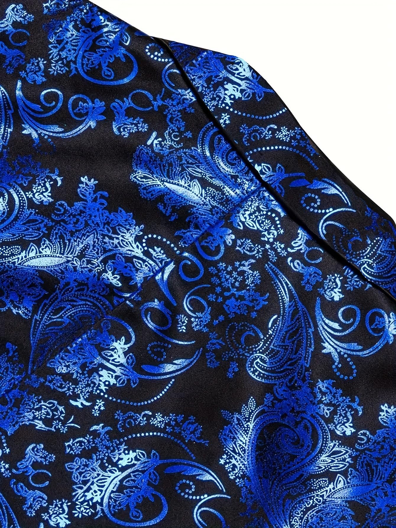 Giacca da Uomo in Smoking Paisley Jacquard Smoking Saloma Nera con Bavero A Punte di Raso Giacca Elegante Giacca da Taglio Sottile con Tasche per Il Carnevale Gala Evening Cocktail Party