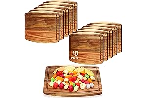 Engraving-Ready Acacia Wood Cutting Boards (10-Pack)