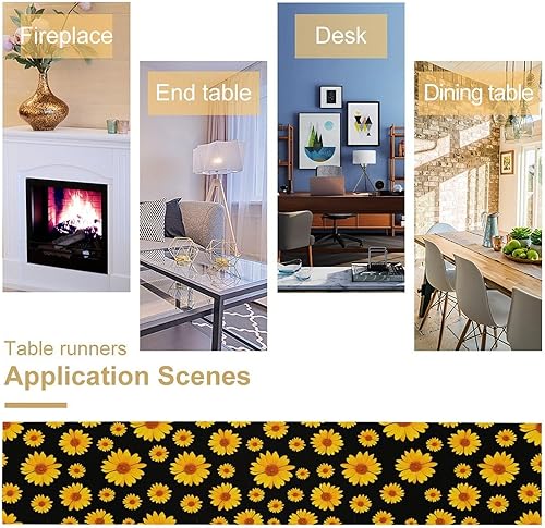 Miniatura 203 de Camino de mesa ondulado de los años 70, retro, hippie abstracto, vintage, verde, rosa, con estampado de ondas para el hogar, cocina, comedor, patio,