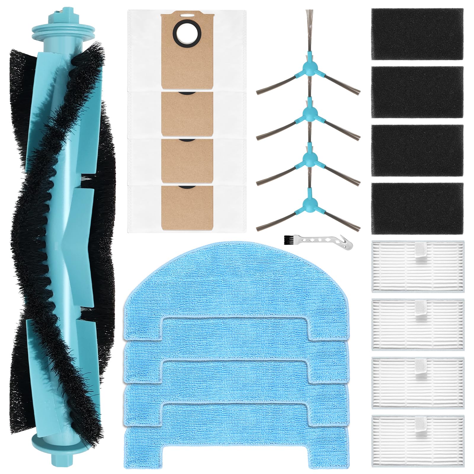 Zubehör für Proscenic Q8 Max/Mova E20 PLUS/MONSGA MS1 Max/Liectroux M70 Pro Staubsauger Ersatzteil