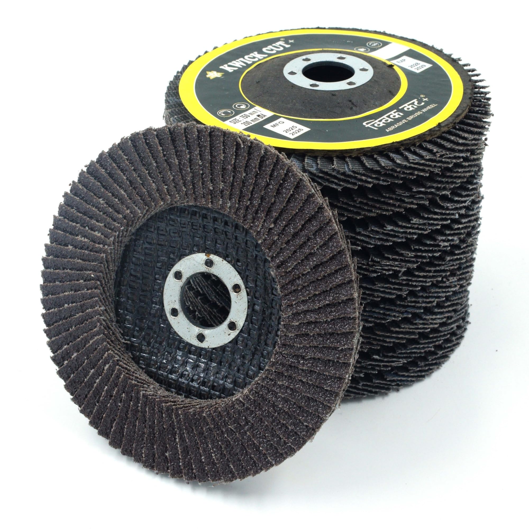 Kwick Cut+ 4 Inch Premium Flap Disc Pack of 10 for Angle Grinder | Sanding & Grinding Wheel | Long Life | Metal, Steel, Wood & Rust Removal (4 inch, 120, Medium)-image-37