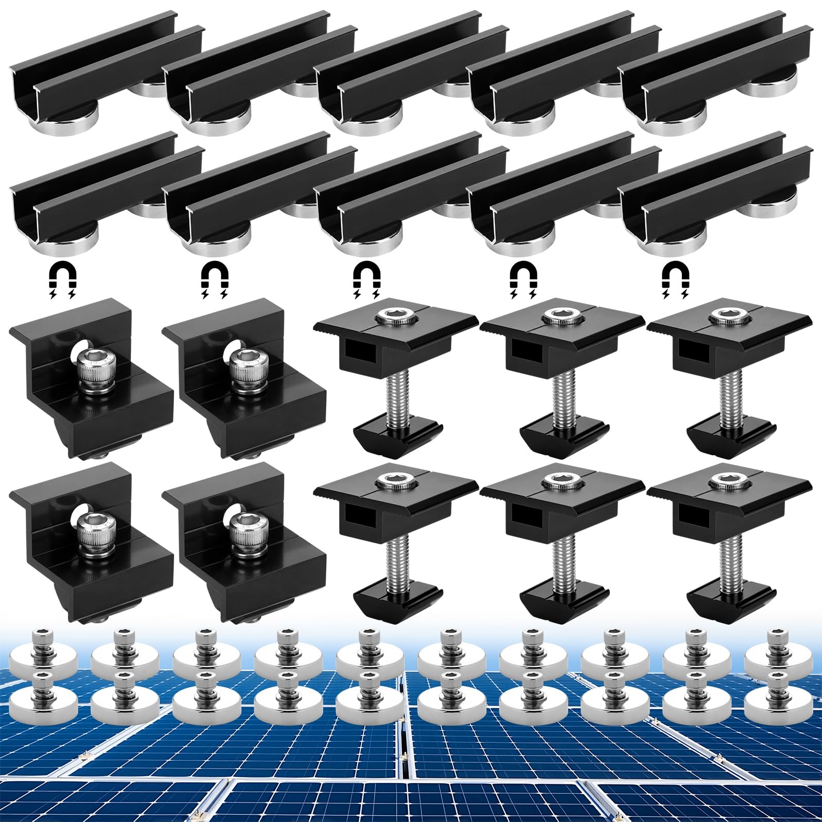 Photo 1 of Otoolling Magnetic Solar Panel Mounts Kit for 4 Panels