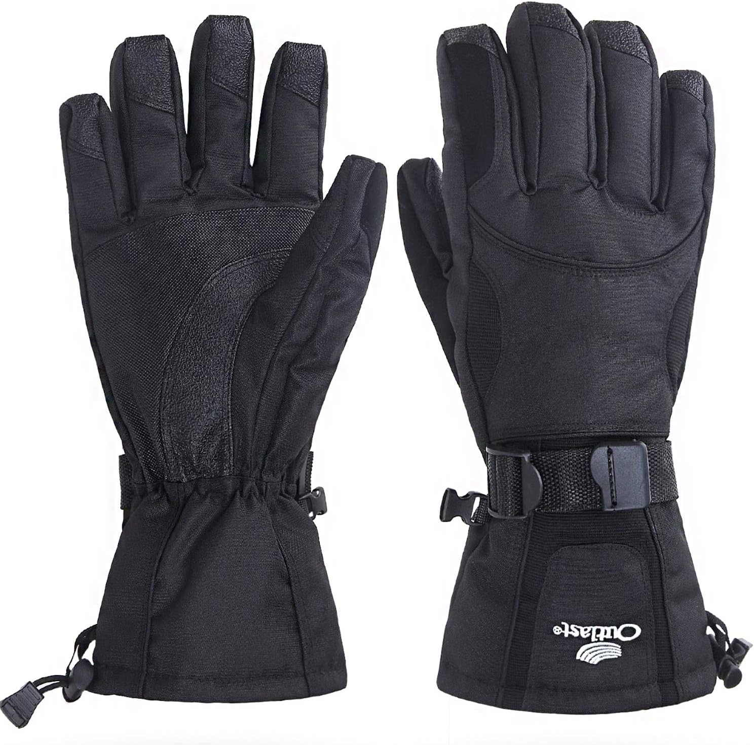 Ski Gloves - Waterproof Ski Gloves in Winter Thermal Skiing Gloves with Pocket for Cycling Snowboard Motorcycle Outdoor Winter Sports Gloves - Ski gloves for Men (Large)