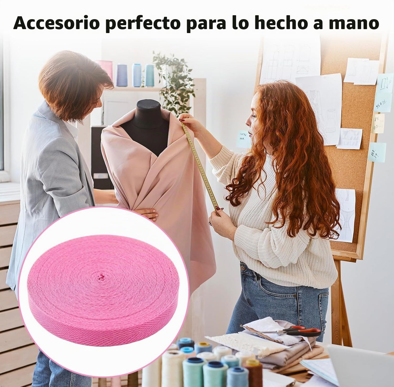 Cinta de Algodón de 36 Colores Mezclados con Patrón de Espiga, 10 mm, 196 Yardas, Cinta de Costura Barata para Costura, Tejer, Manualidades y Regalos