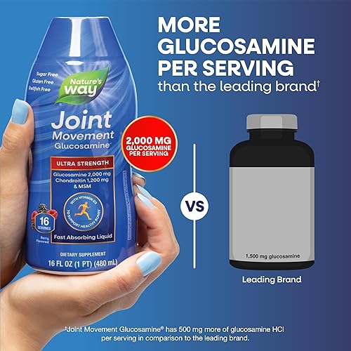Miniatura 5 de Nature's Way, Glucosamina para el Movimiento Articular de Absorción Rápida, Líquido de Fuerza Ultra, Apoya Huesos Saludables*, Glucosamina Líquida