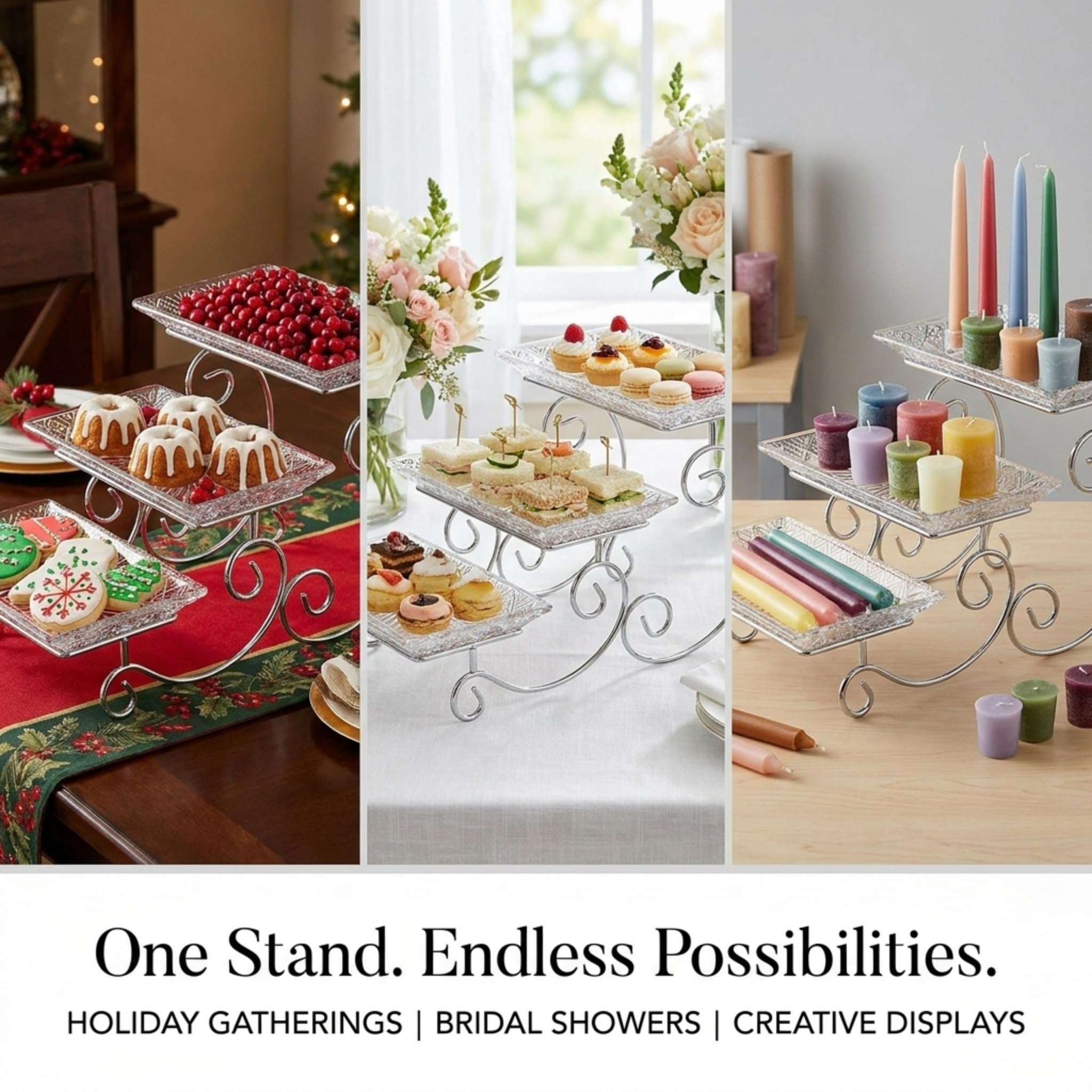 Amazon.com | Godinger Dublin 3- Tiered Serving Stand for party and
