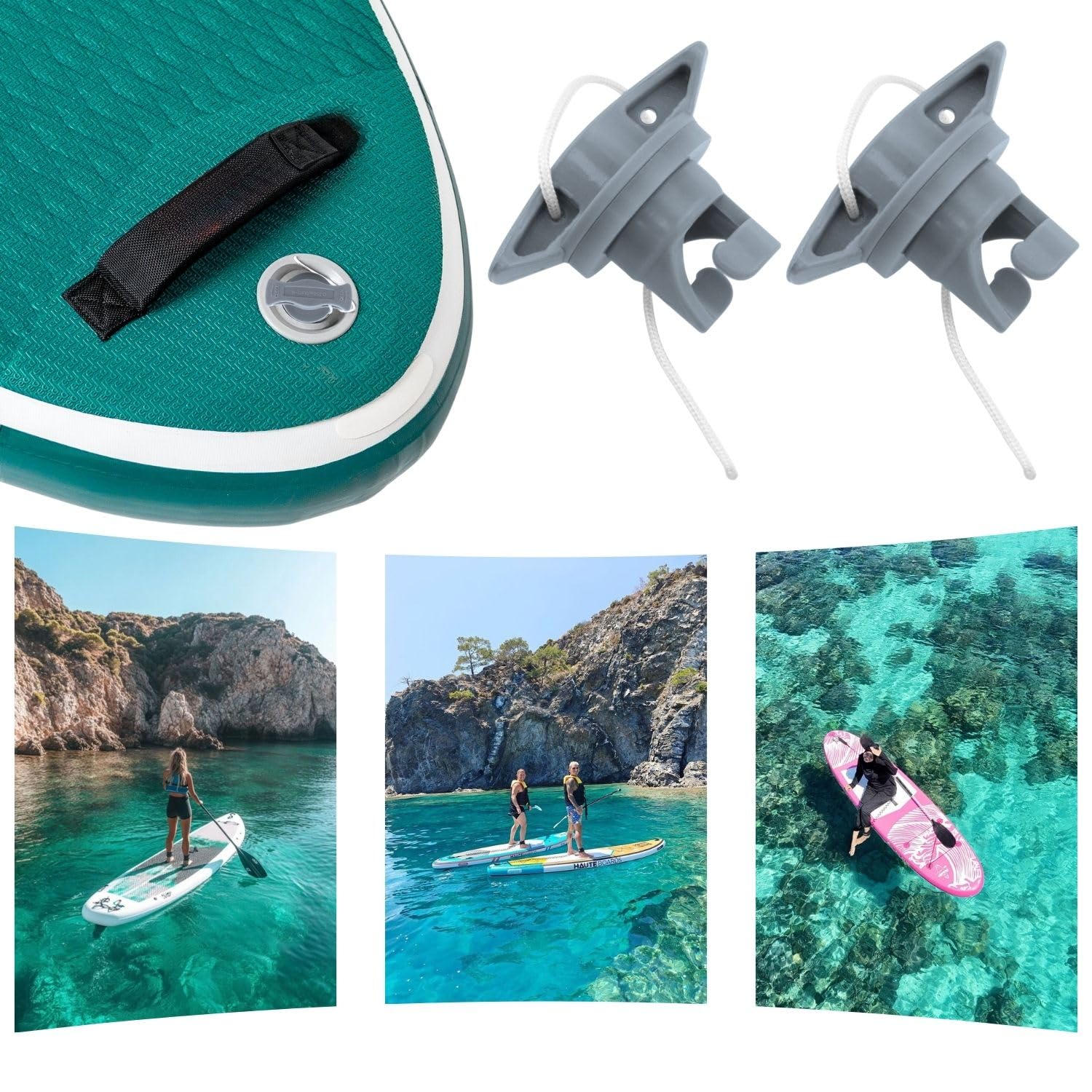 Set di tappi per valvola per canotti, SUP, 2 pezzi di ricambio | Set di tappi di ricambio per valvola gonfiabile e valvola SUP, 2 pezzi, adatti per chiusura valvola ad aria