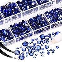 Vista 36 de 3820Pcs Light Green Flatback Rhinestones for Bedazzling, 2-6.5mm Small Rhinestones Diamonds Kit, Flat Back Crystals Gems for Nail Art and Crafts