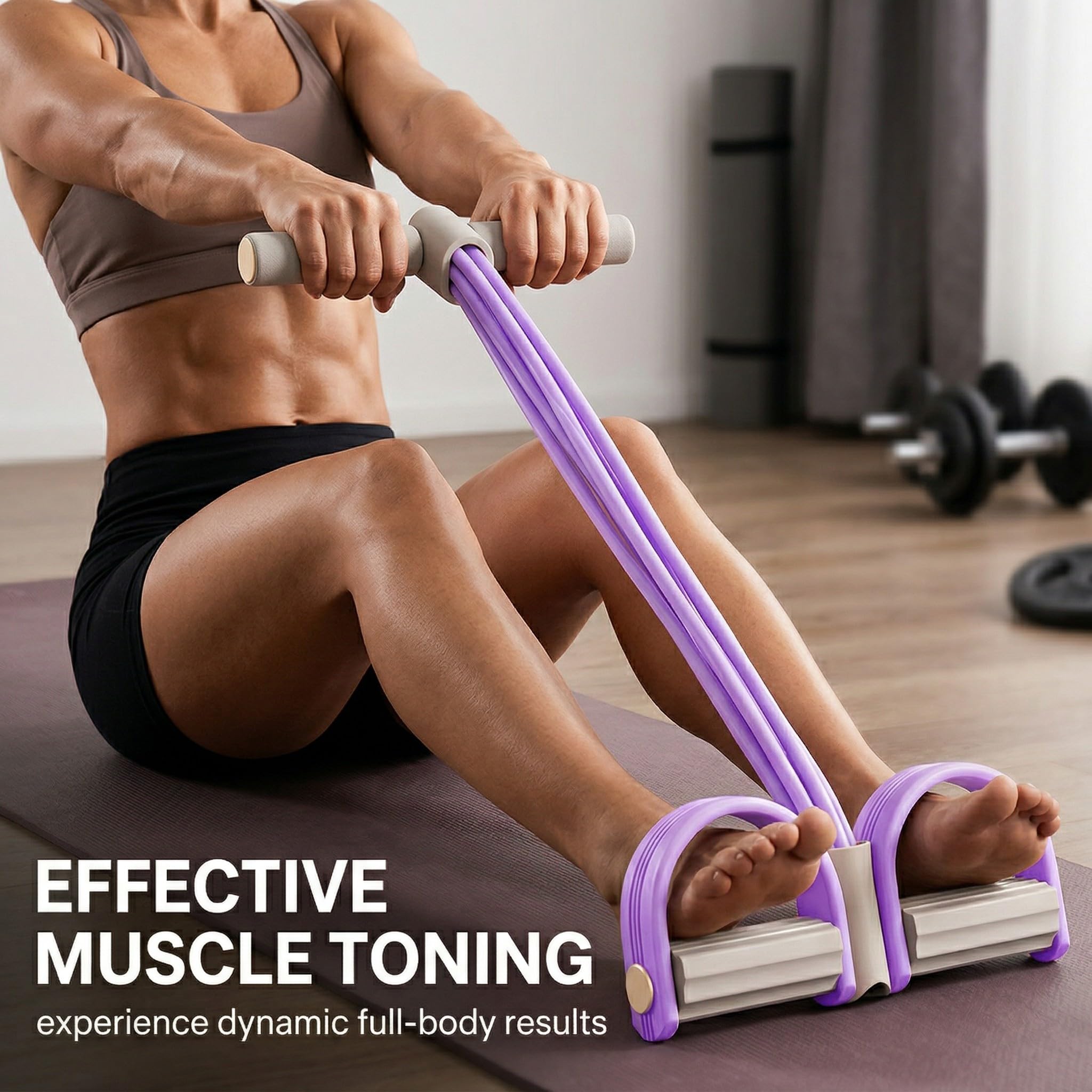 GXGM Attrezzi Palestra Casa,Banda Elastica Per Allenamento, Pedali A 6 Tubi, Per Addominali, Esercizio, Per Il Fitness A Casa Delle Donne