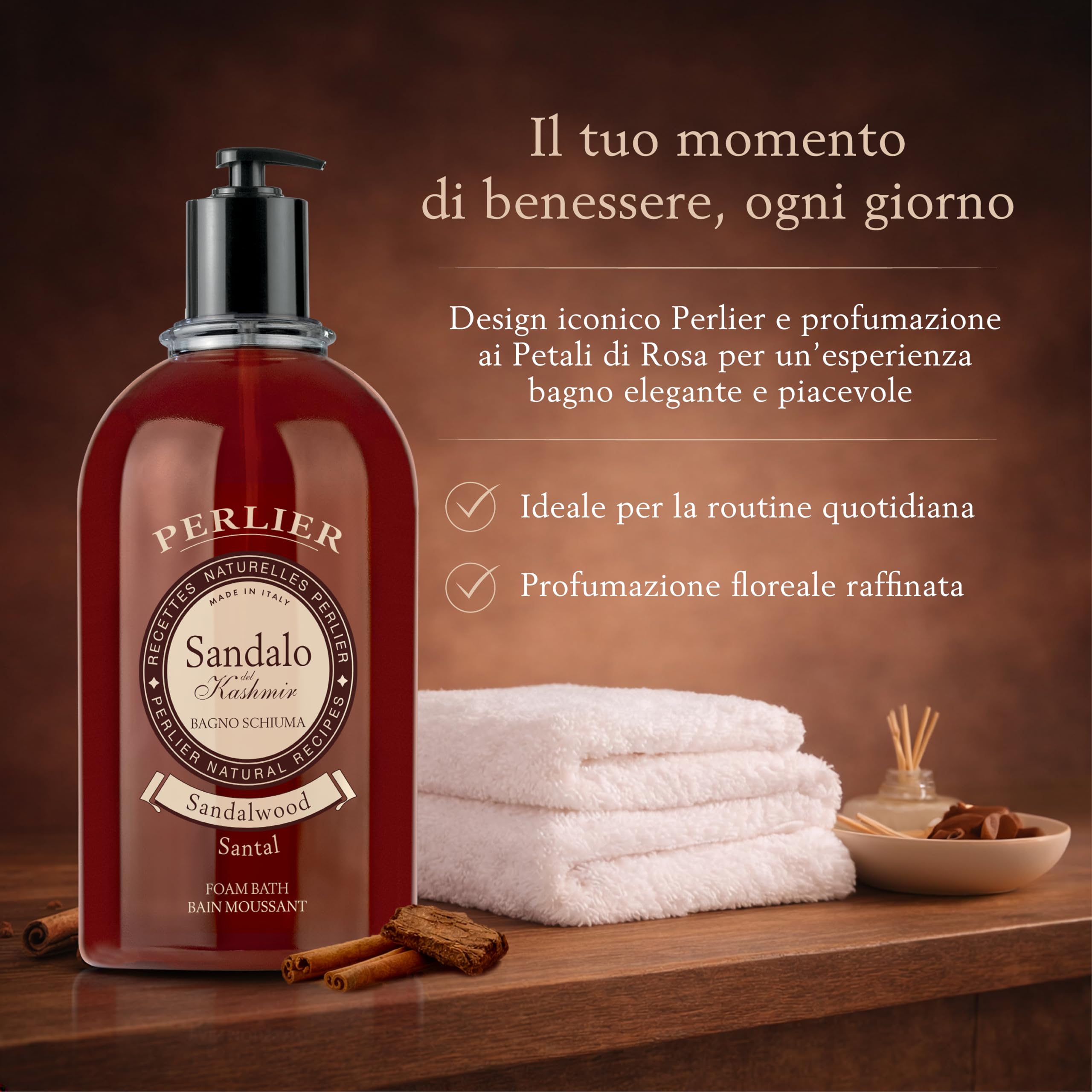 Perlier Bagno Schiuma Sandalo - 3000 ml con dosatore