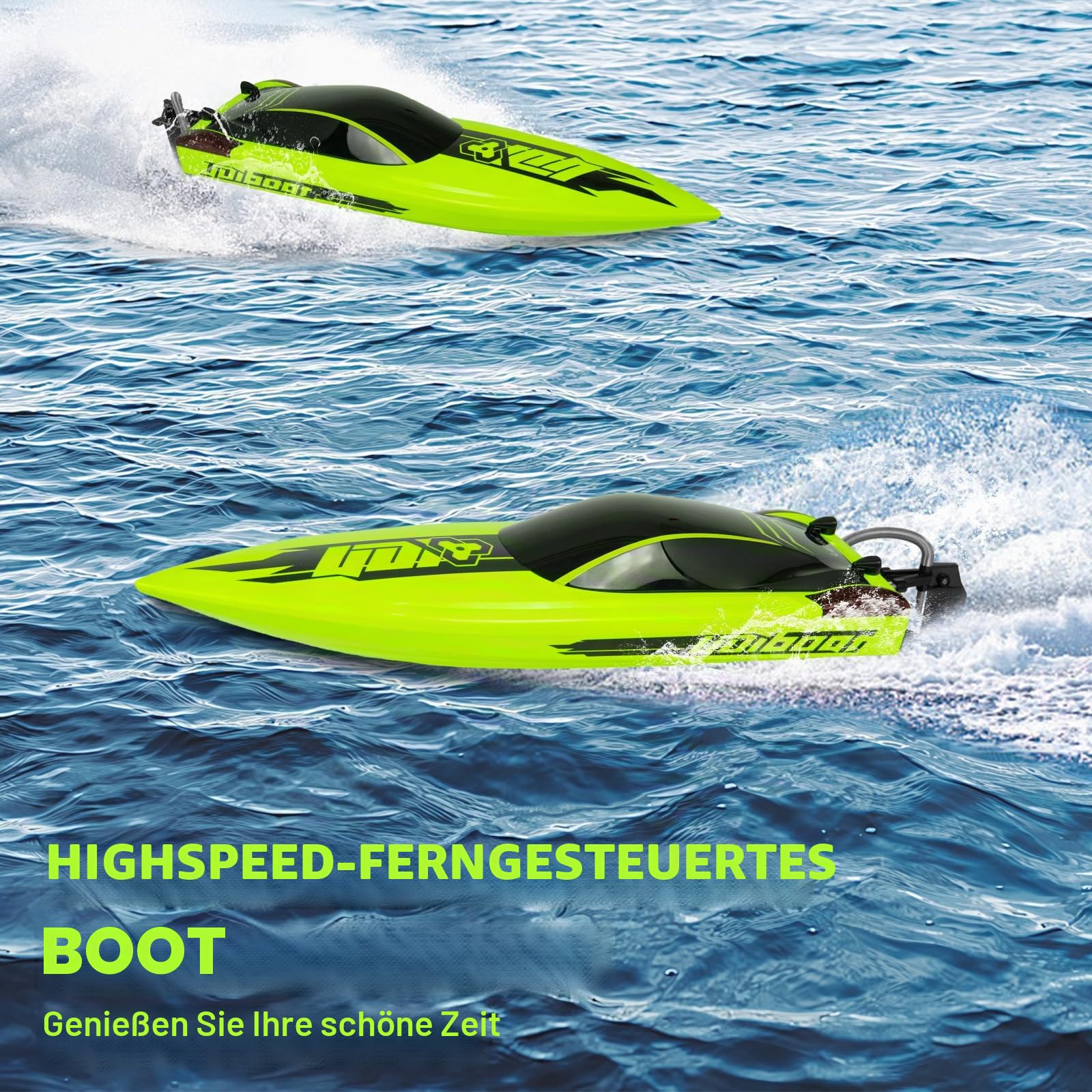 Ulifance UDI018 RC Boot Brushless für Pools und Seen, Groß Ferngesteuertes Boot Grün