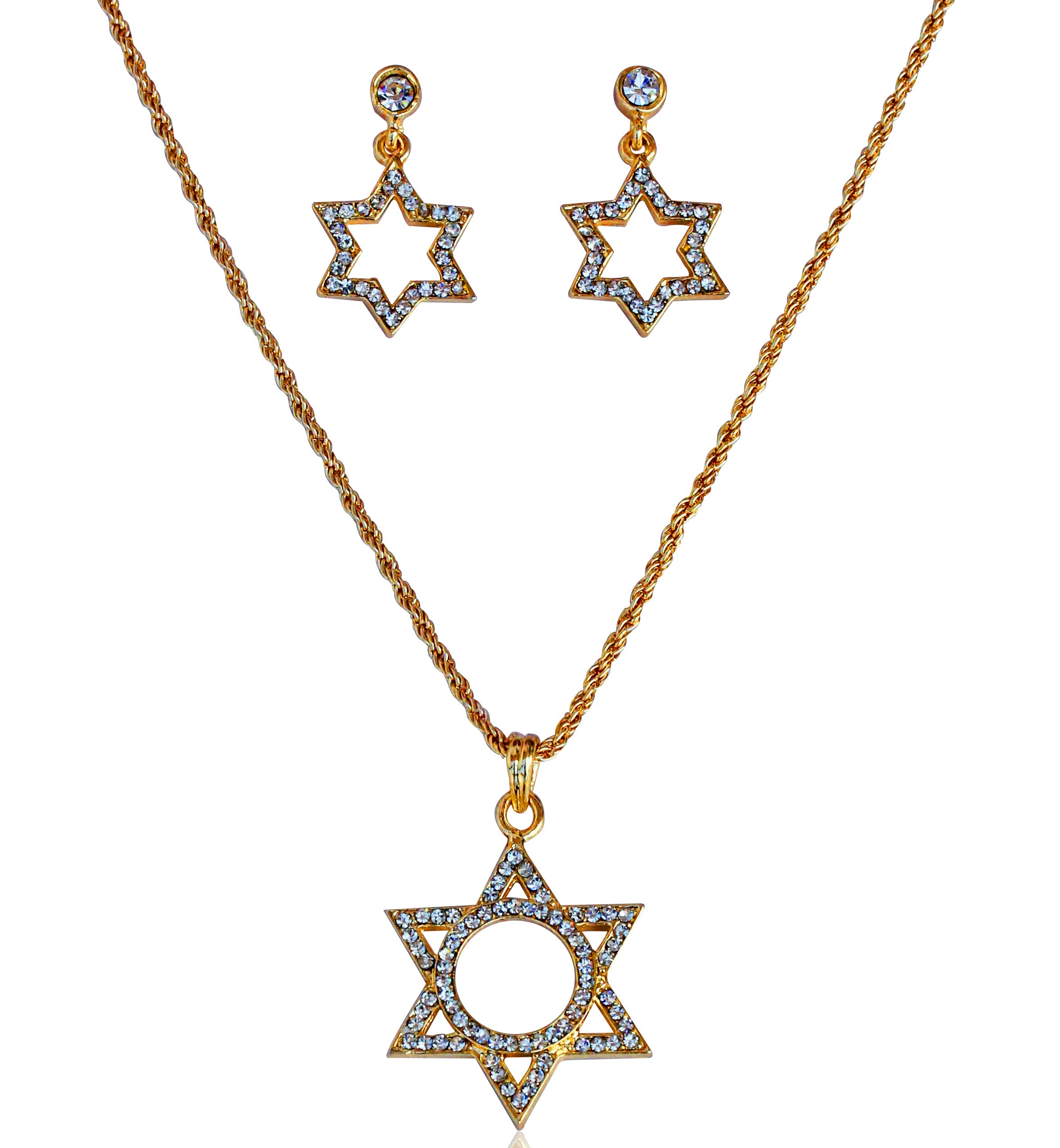 TouchstoneTrendy Dainty Diamante Pendant Sets Studded Look Designer Jewellery for Women