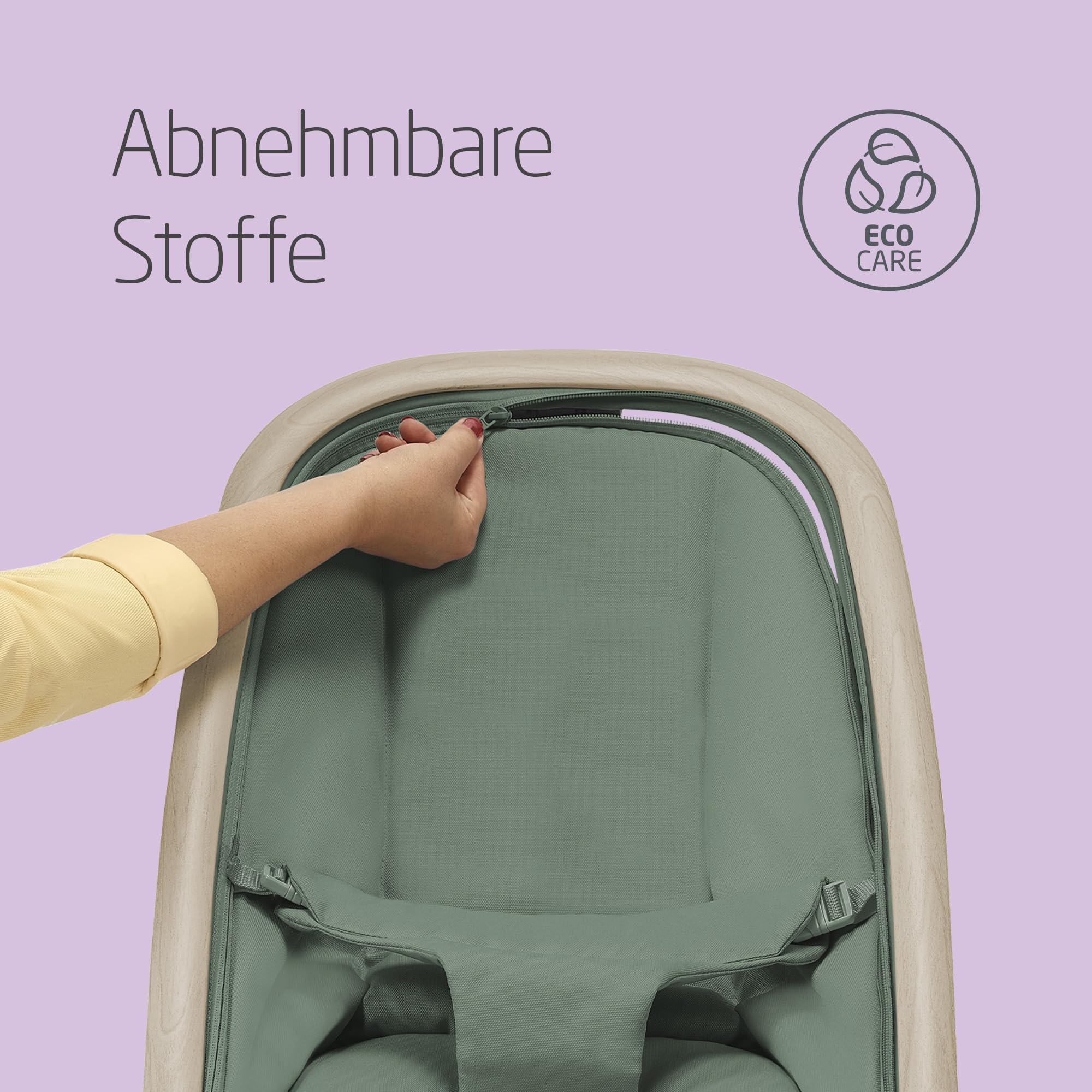 Maxi-Cosi Kori 2-in-1-Babywippe mit Spielzeugbogen, 0–2 Jahre, bis 15 kg, Easy-in-Gurt, Eco Care