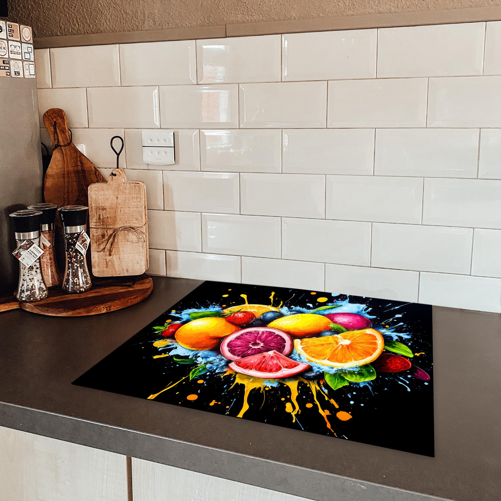 KitchenYeah® Inductie Beschermer 60x52 Cm - Gisteren Wilde Ik Pannenkoeken Nu Eet Ik Pannenkoeken Komen Dromen Toch Uit Quote Taupe 60x52 Cm Afdekplaat Inductie Inductiebeschermer