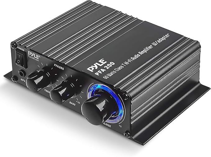 Altavoz PA Pyle para interiores/exteriores 8.1" 60W con amplificador miniatura 5