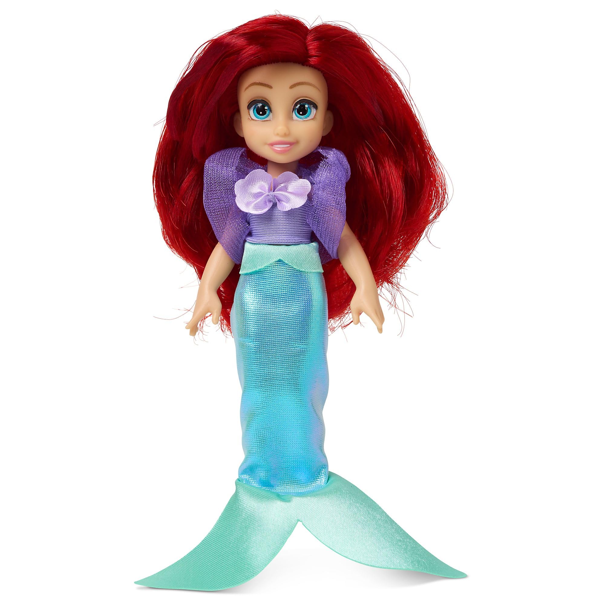 Disney Store Oficial Set de Juego con Minimuñeca de Ariel, La Sirenita, Disney's Once Upon a Story, 9 Piezas, Incluye Figuras de Sebastián y Flounder, para +3 años