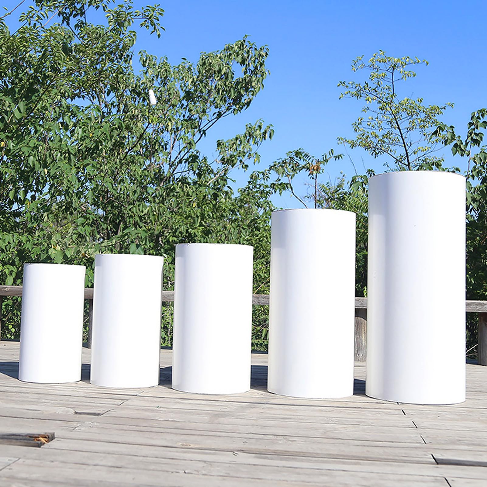 Supports cylindriques en métal pour décoration de fête et buffet d'anniversaire