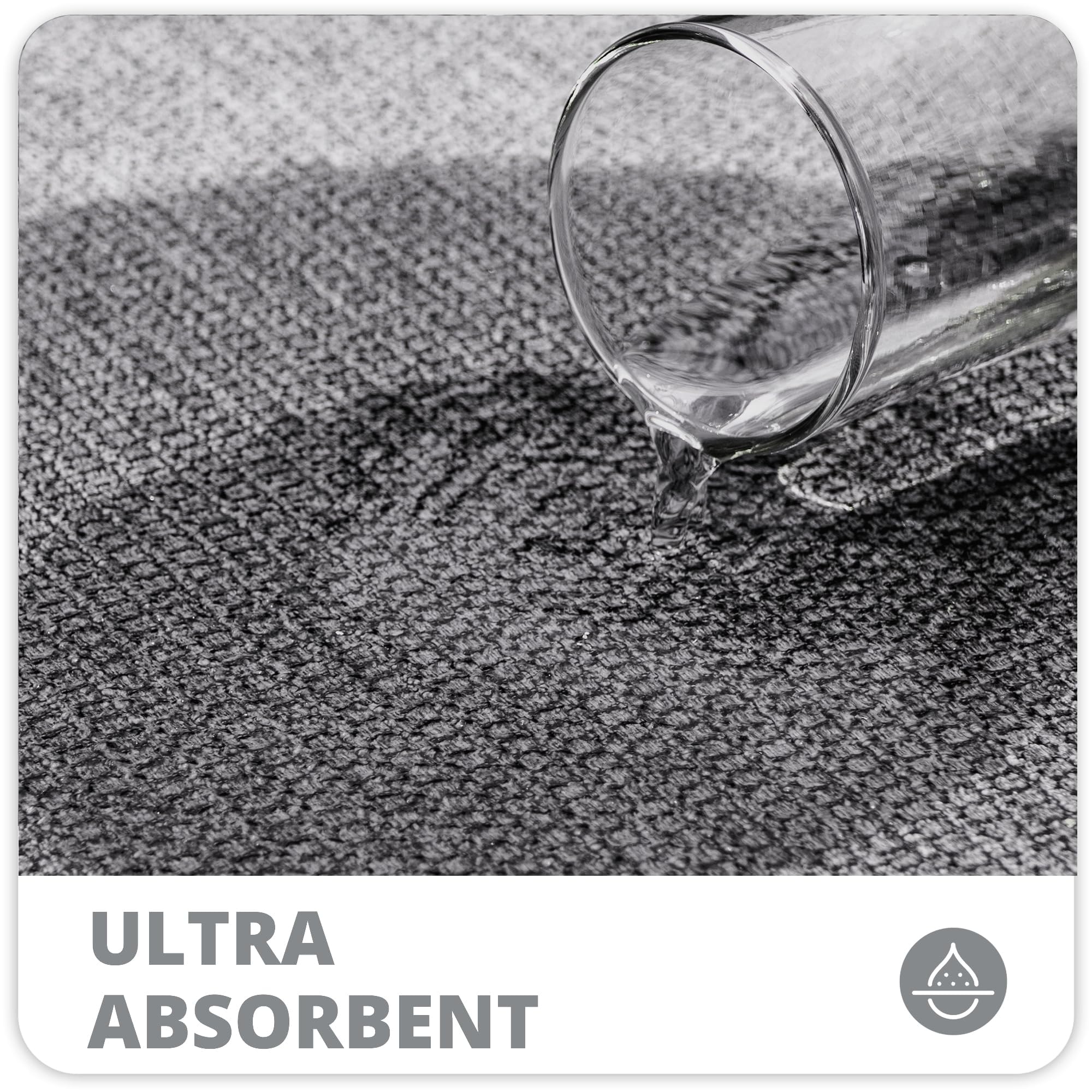 Bath Mat,Ultra Thin Bathroom Rugs,Rubber Bath Mats for Bathroom,Quick Dry,Non-Slip,Machine Washable,Fit Under Door,Absorbent Bath Rugs,Shower Outside,Sink,Home Decor Accessories.(Grey,17''x27'')
