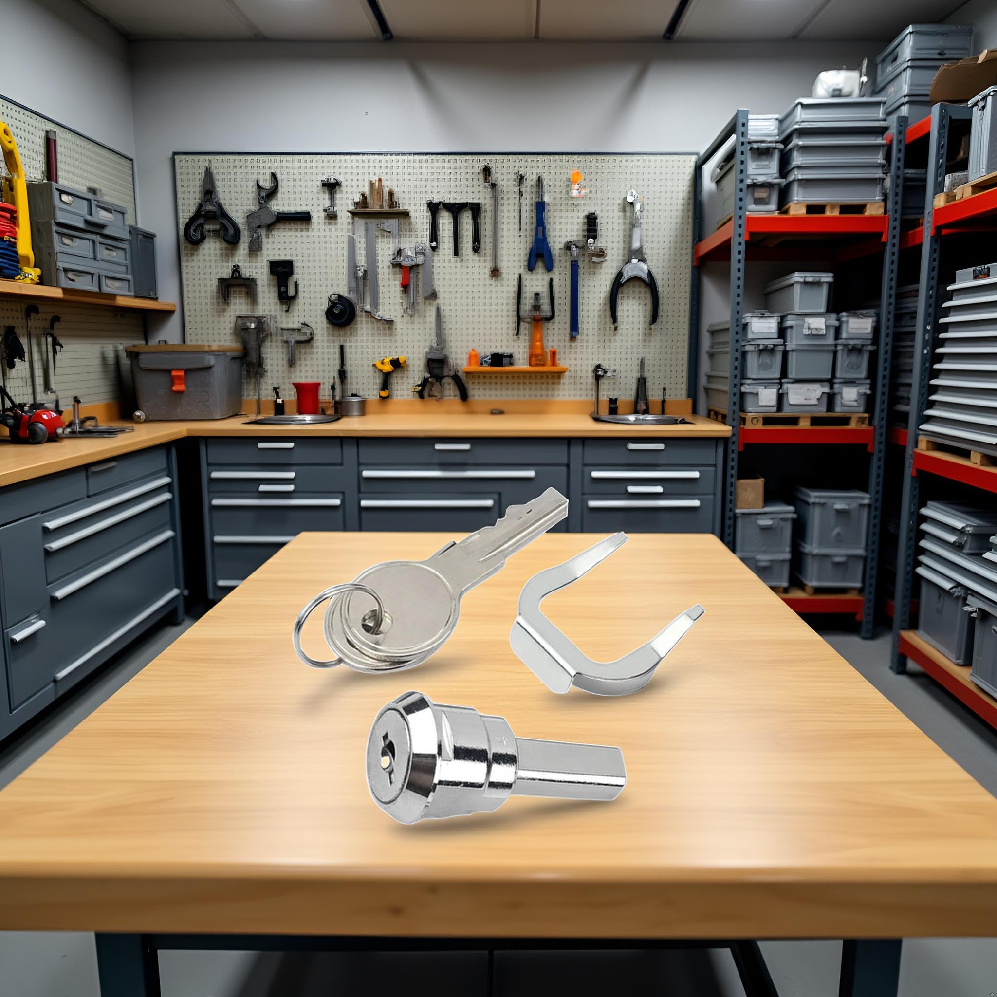 Snapklik.com : A Set Silver Universal Stainless Toolbox Lock, Toolbox ...