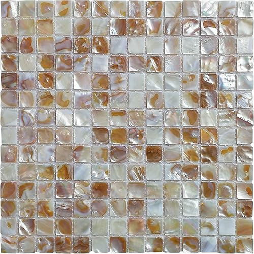 Vista 30 de Art3d - Azulejo de mosaico de concha de nácar para salpicadero de cocina / azulejo de pared de ducha, 12 x 12 pulgadas, azulejos de tipo metro sin
