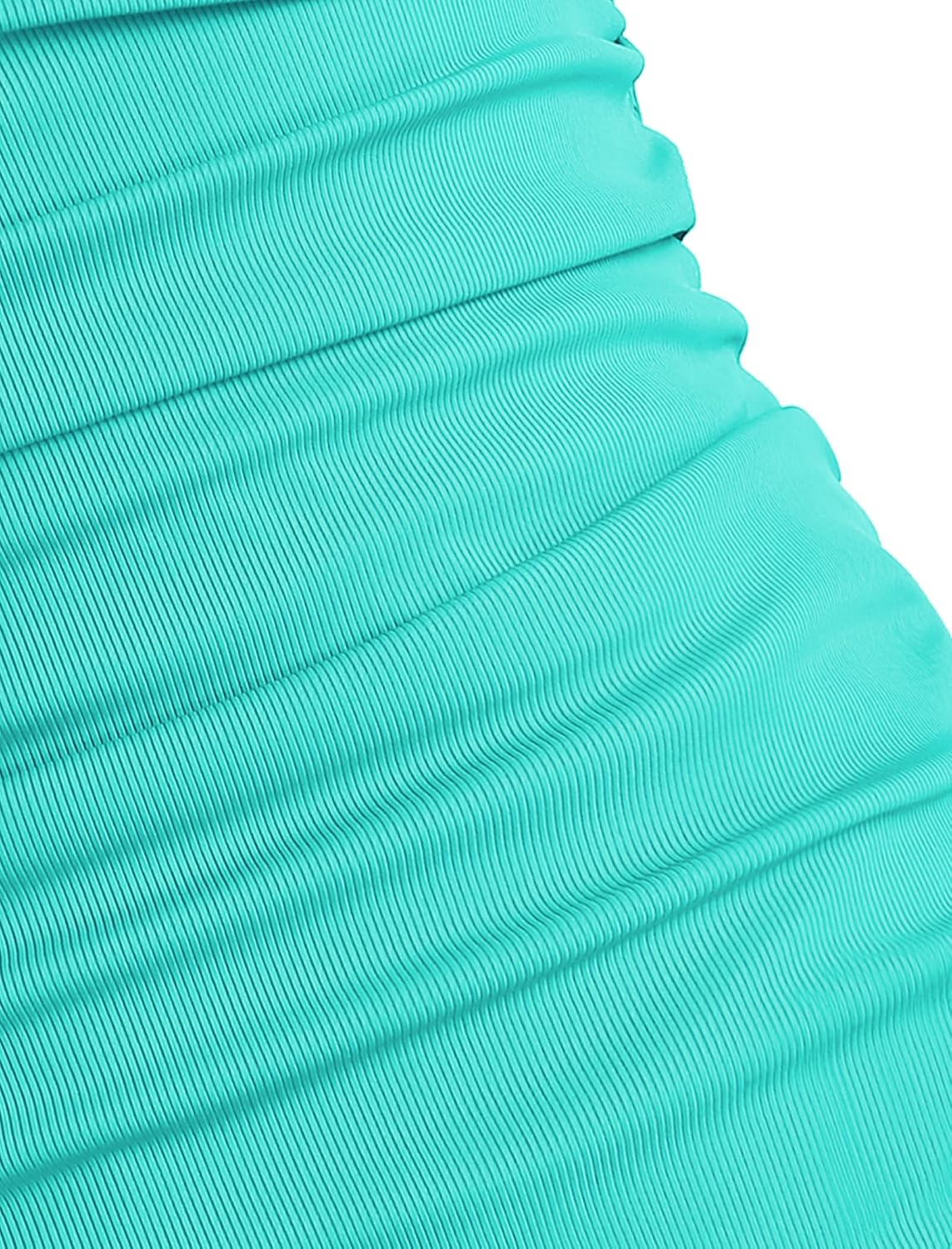 ZAFUL Women's V-Wire Tankini Swimsuits Tummy Control Ruched Top Two Piece Bathing Suits with High Waisted Shorts
